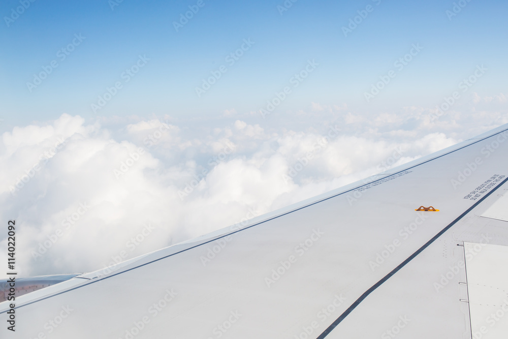 Fototapeta premium View of clouds from high up in the sky (it was actually taken fr