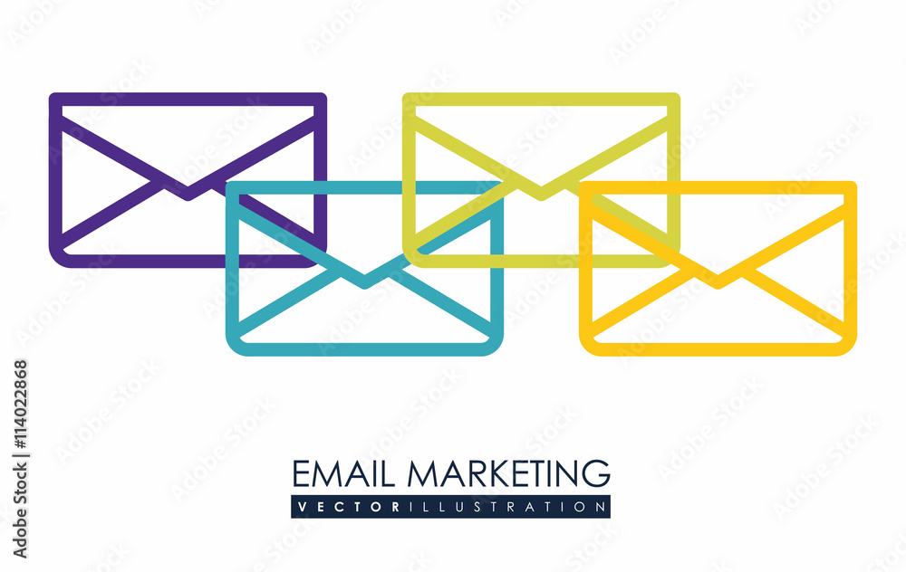 Fototapeta premium Email marketing design.