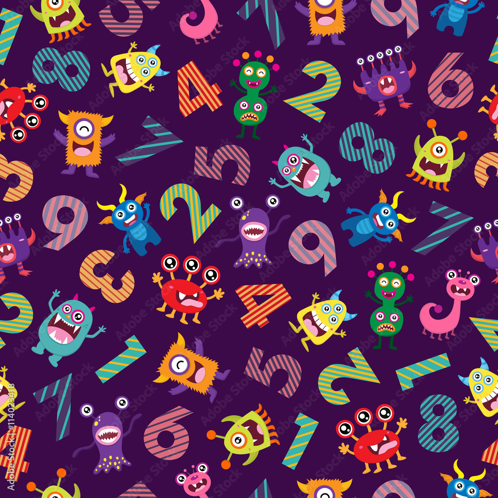 Cute Monster Seamless Cute Monster Seamless