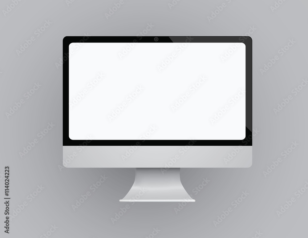 Computer Monitor Display Isolated vector Computer Monitor Display Isolated vector