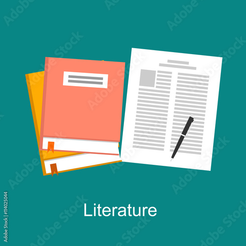 Literature illustration concept. Flat design.
