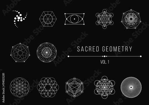 Sacred Geometry Bundle. Vector Illustration