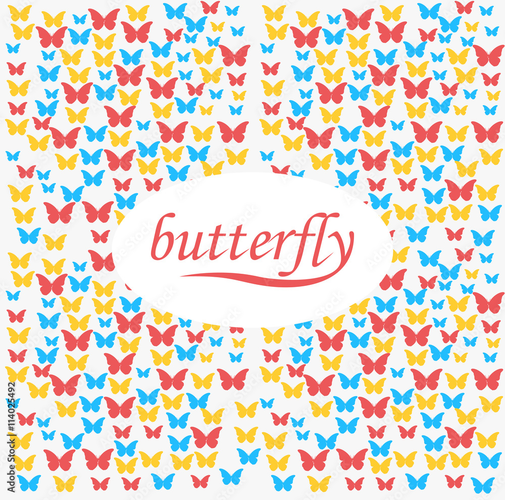Colorful butterfly abstract background.
