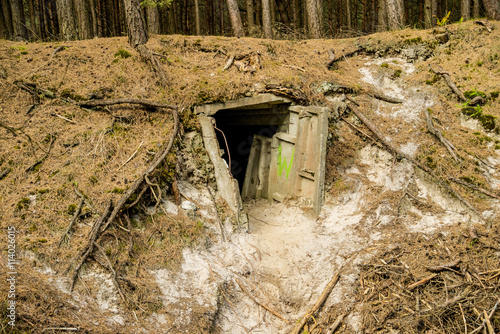 Bunker aus dem 2.Weltkrieg an der Küste in Polen photo