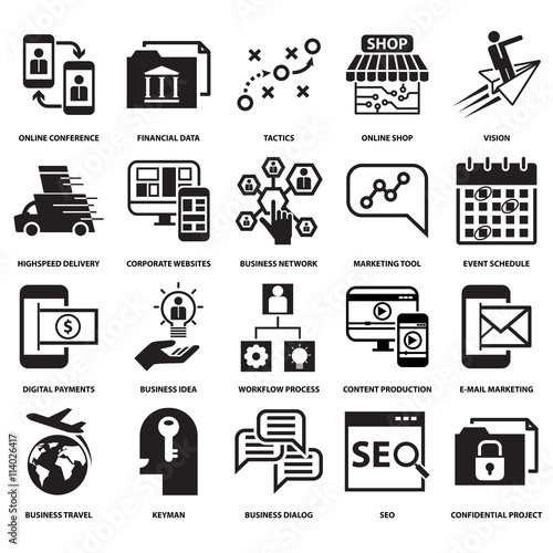 modern technology business  concept  icon and symbol