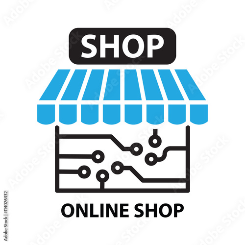online shop business  concept  icon and symbol