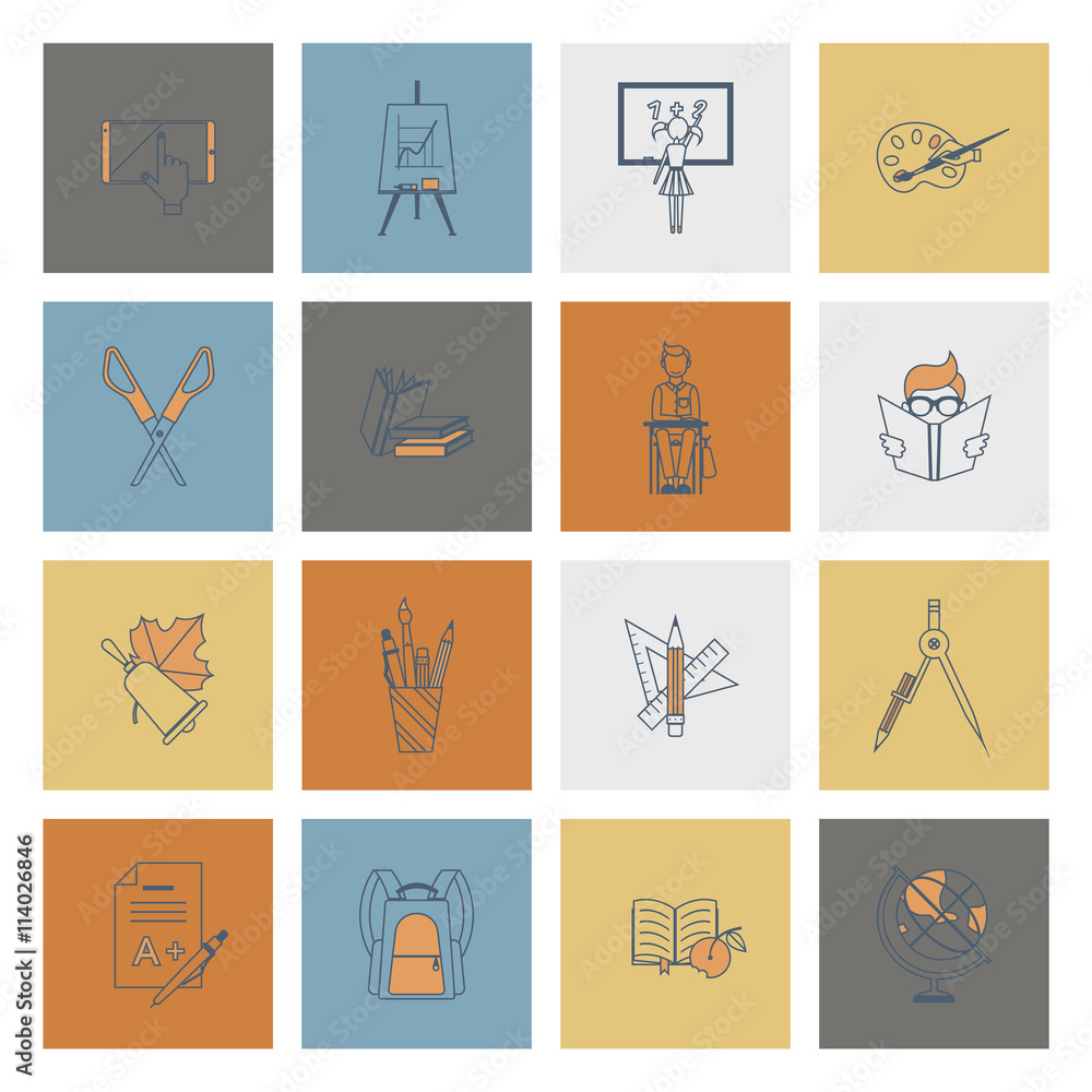 School and Education Icons School and Education Icons