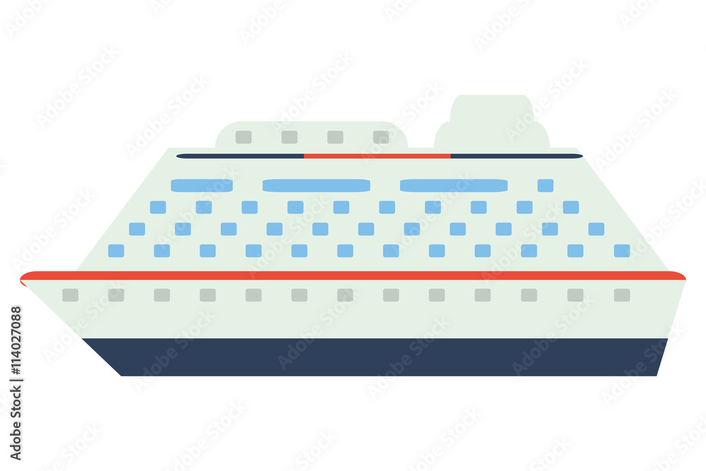 colorful cruiseship icon