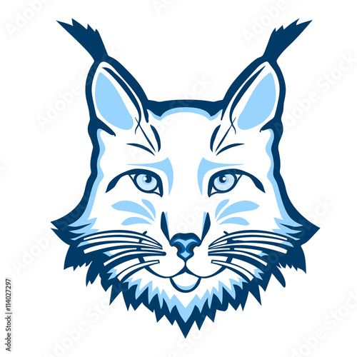 Lynx mascot logo. Head of lynx isolated vector illustration