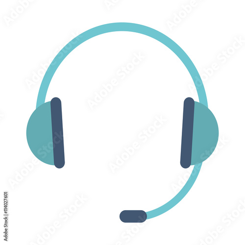 blue headset icon photo