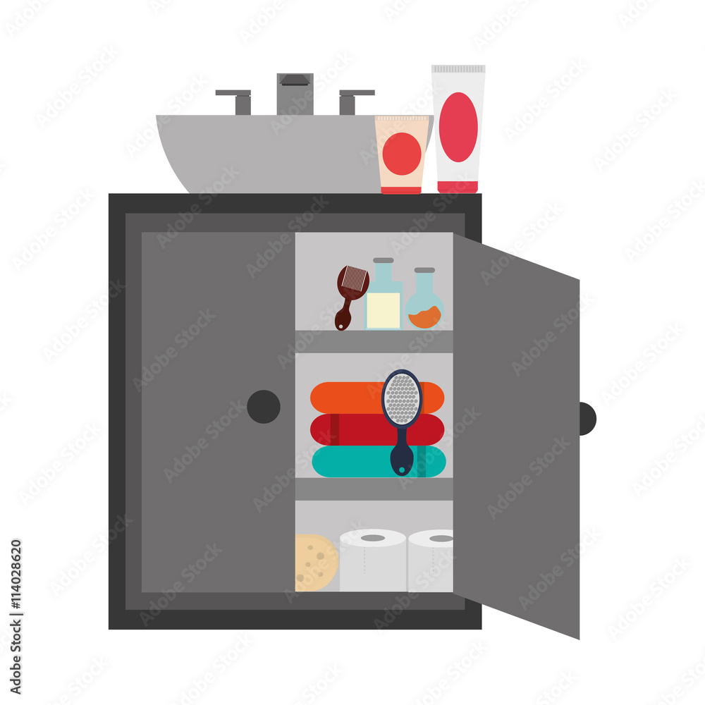 bathroom cabinet icon Stock Vector | Adobe Stock