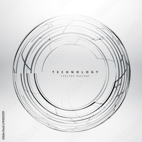 lines sphere tchnology background