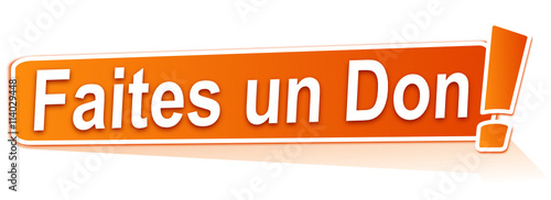 faites un don sur étiquette orange