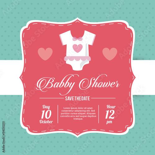 Baby Shower design. pijama cloth icon. vector graphic