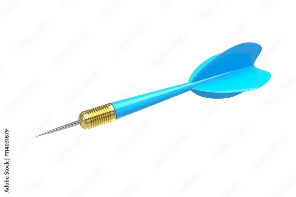 blue dart isolated on white. 3d rendering. blue dart isolated on white. 3d rendering.