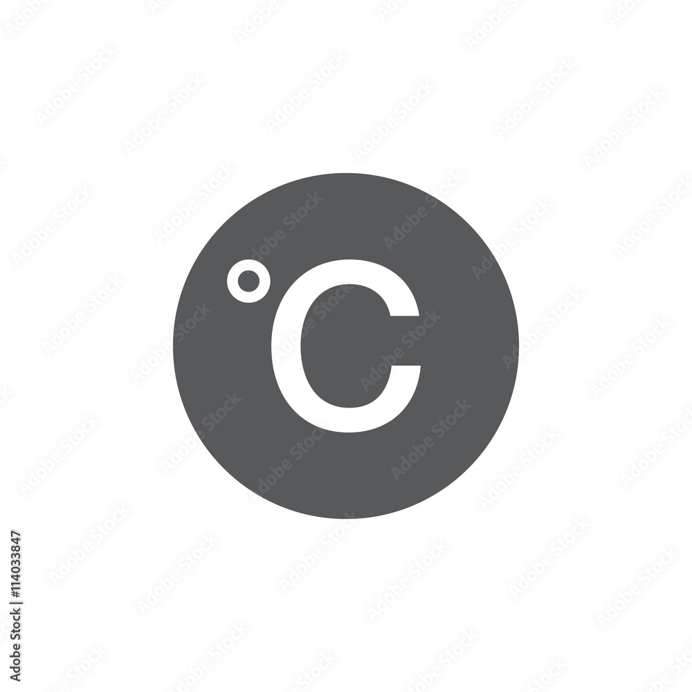Degree sign, celsius icon Degree sign, celsius icon