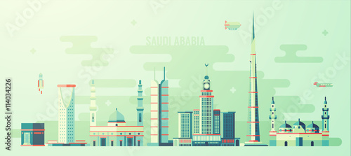 Saudi Arabia skyline world tallest building vector