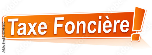 taxe foncière sur étiquette orange