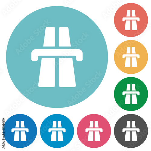 Flat highway icons