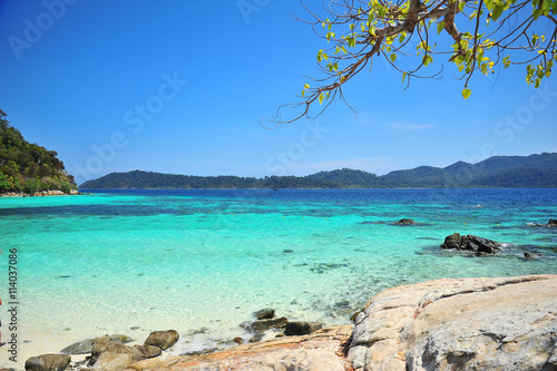 Beautiful Beach on Tropical Islands at Summer Season © karinkamon