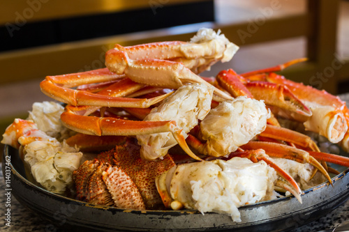 Big Japanese giant crab at Sapporo city.