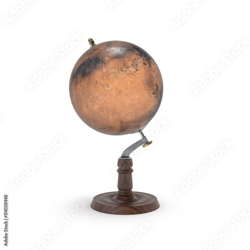 Fototapeta Naklejka Na Ścianę i Meble -  Globe map of mars 3d rendering