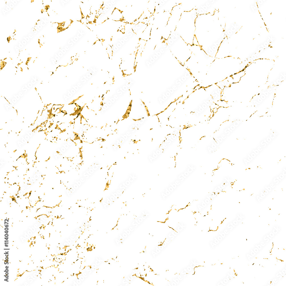 Marble gold grunge texture. Patina scratch golden elements. Sketch surface to create distressed effect. Overlay distress grain graphic design. Stylish modern background decoration. Vector illustration