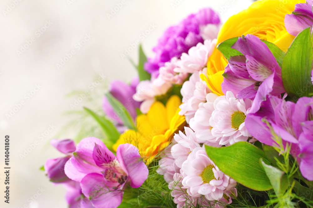 Bouquet of bright beautiful flowers