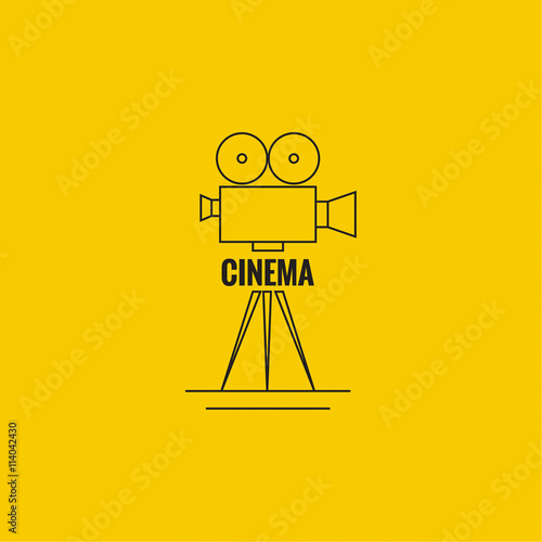 Movie projector vector illustration.