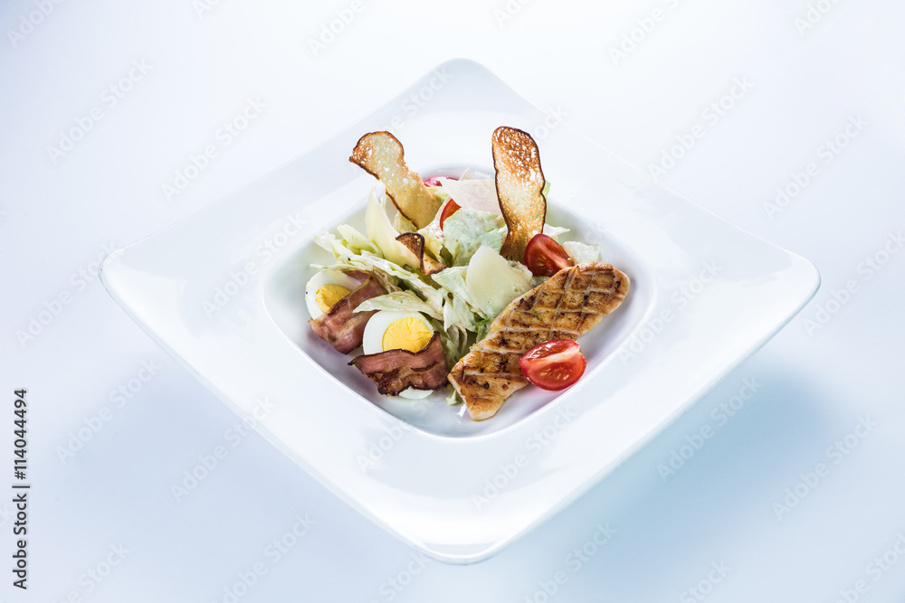 Fresh salad with chicken breast. Restaurant food concept Fresh salad with chicken breast. Restaurant food concept