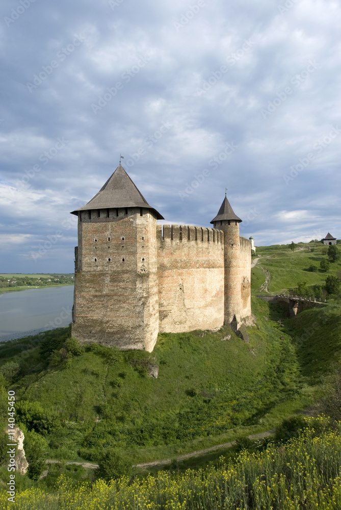 The medieval fortress of Khotyn, Western Ukraine The medieval fortress of Khotyn, Western Ukraine