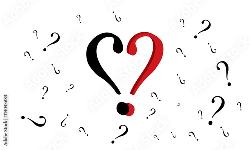 punto interrogativo concetto di amore