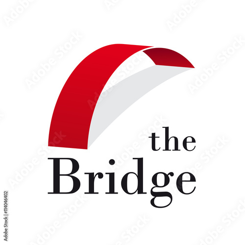 Vector abstract bridge, connection concept