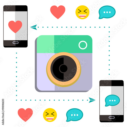 social media icons vector illustration