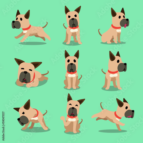 Cartoon character great dane dog poses