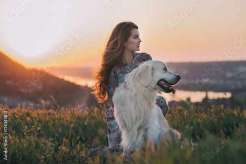 A Girl And Her Dog