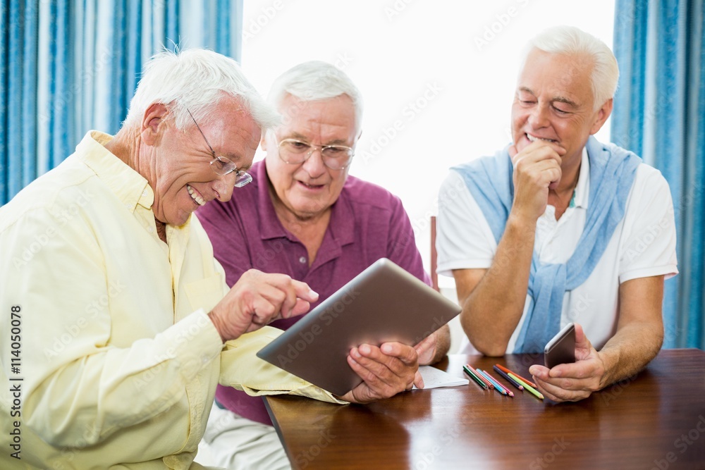 Senior men spending time together Senior men spending time together
