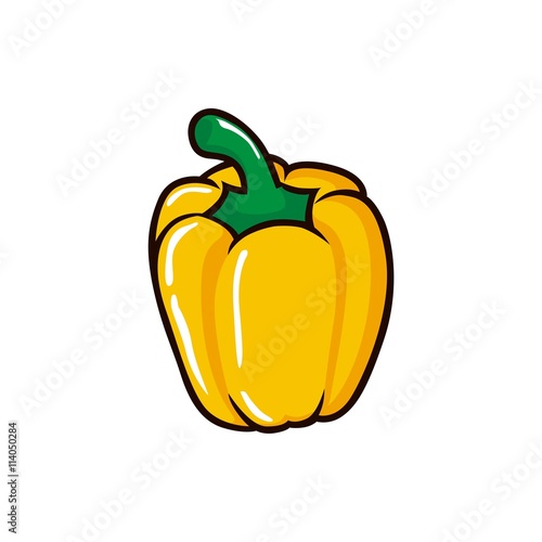 Yellow paprika vector