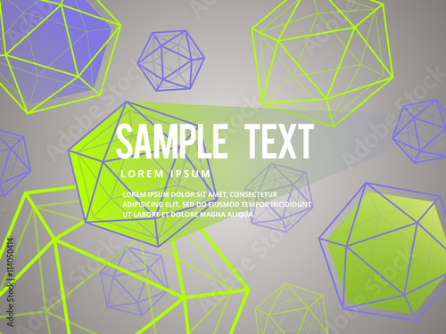 Colorful Abstract geometric polygonal vector background. Creative catchy t emplate in abstract style with colorful polygons.