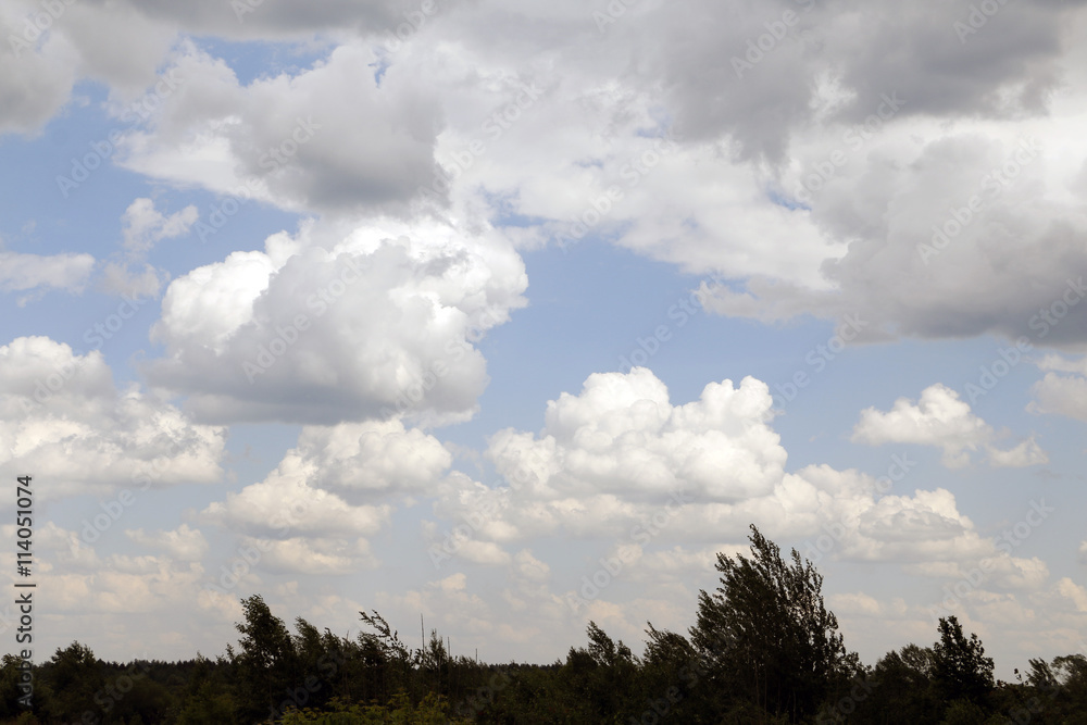 The sky and clouds on the sky