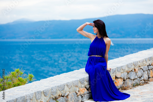 young woman in Greece