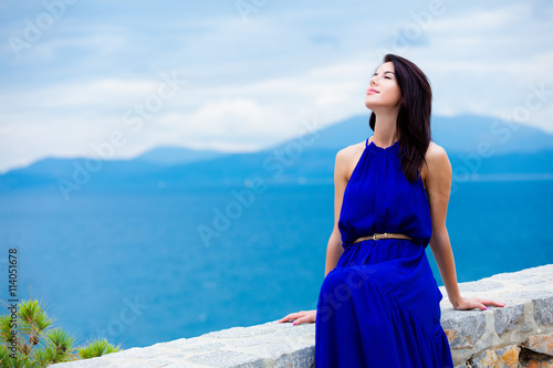 young woman in Greece
