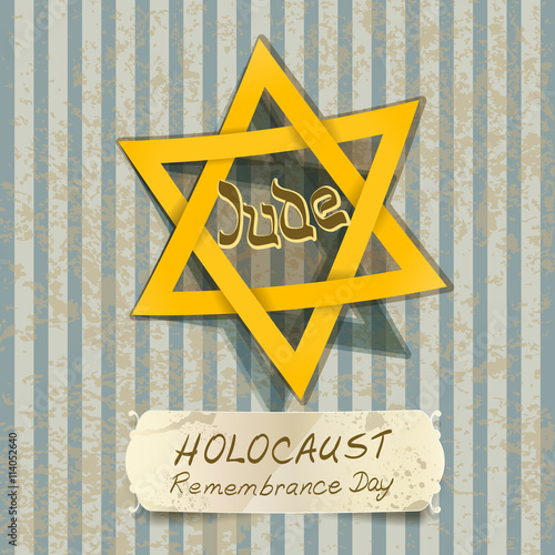 holocaust remembrance day illustration with Star of David