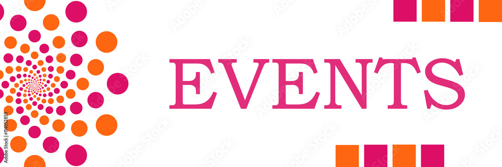 Events Pink Orange Dots Circular Events Pink Orange Dots Circular
