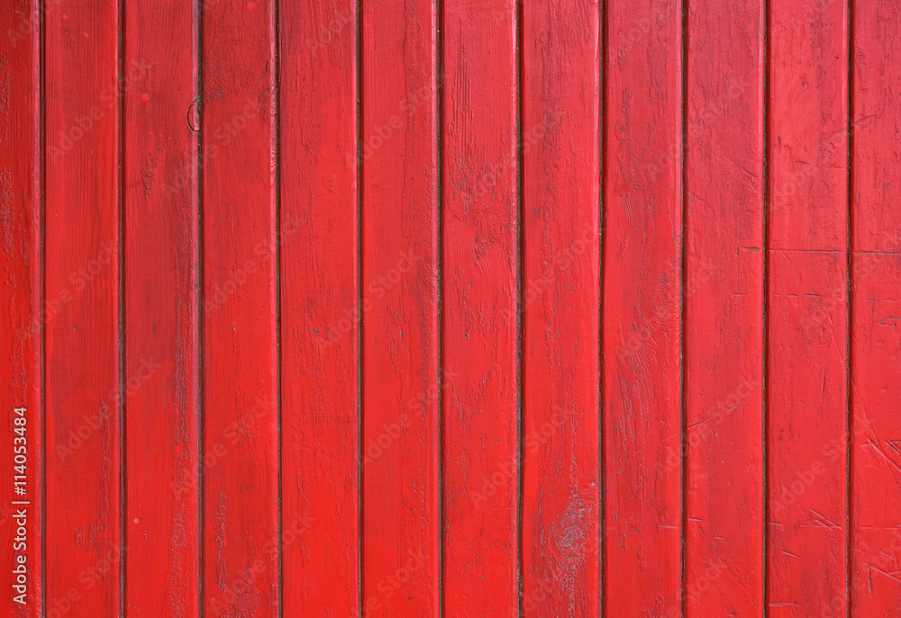 Red grunge painted wooden planks panel Red grunge painted wooden planks panel