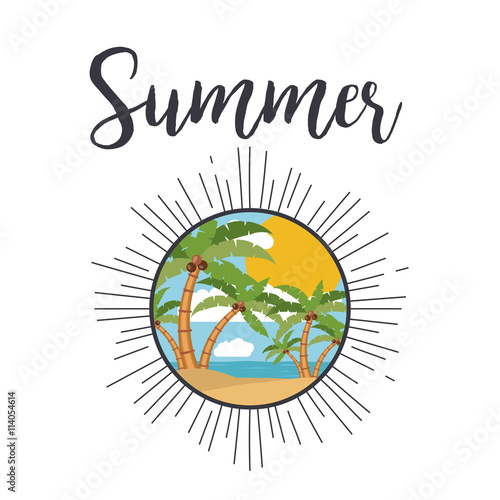 Tropical summer landscape design 