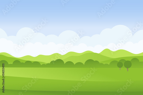 Green landscape vector