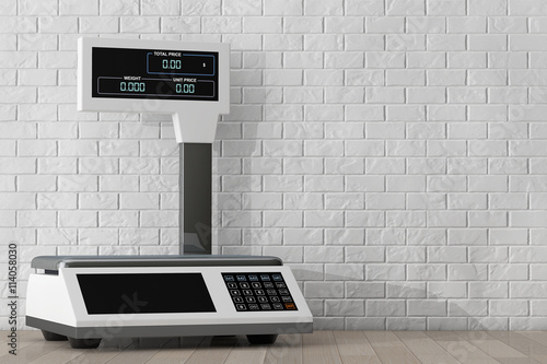 Fotografie Electronic Scales for weighing Food. 3d Rendering