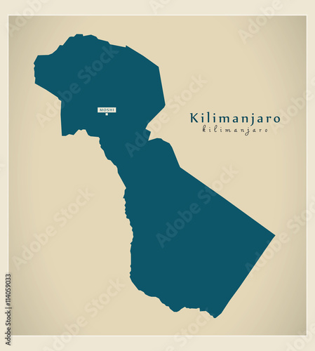 Modern Map - Kilimanjaro TZ