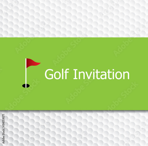 Golf invitation flyer card